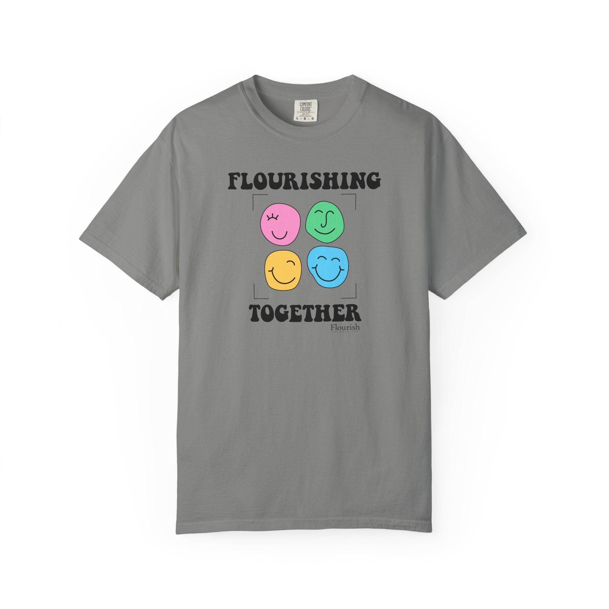 Faces Flourishing Together T-Shirt - Flourish Therapy Collection
